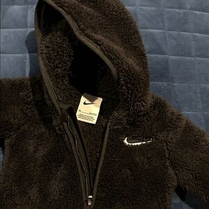 Nike Kids Cozy Black Sherpa Hoodie
